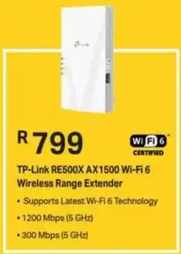 Computer Mania TP-Link RE500X AX1500 Wi-Fi 6 Wireless Range Extender offer