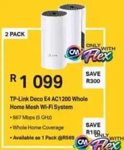 Computer Mania TP-Link Deco E4 AC1200 Whole Home Mesh Wi-Fi System offer