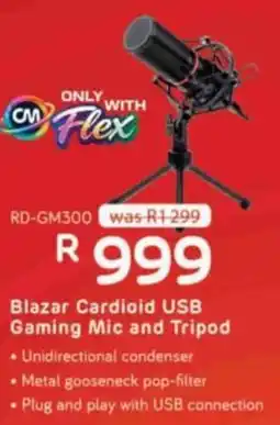 Computer Mania Blazar Cardioid USB Gaming Mic and Tripod offer