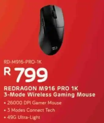 Computer Mania REDRAGON M916 PRO 1K 3-Mode Wireless Gaming Mouse offer