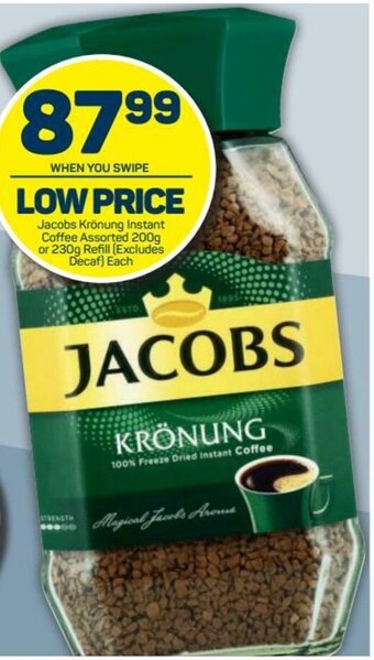 Pick n Pay Jacobs Krönung Instant Coffee Assorted 200g or 230g offer