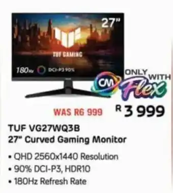 Computer Mania TUF VG27WQ3B 27" Curved Gaming Monitor offer