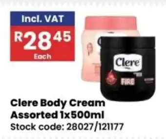 Africa Cash and Carry Clere Body Cream Assorted offer