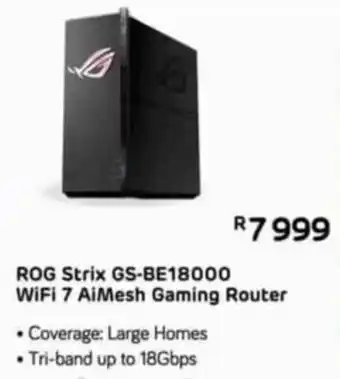 Computer Mania ROG Strix GS-BE18000 WiFi 7 AiMesh Gaming Router offer