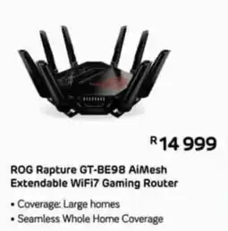 Computer Mania ROG Rapture GT-BE98 AiMesh Extendable WiFi7 Gaming Router offer