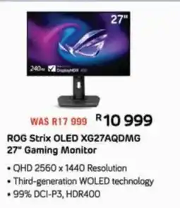Computer Mania ROG Strix OLED XG27AQDMG 27" Gaming Monitor offer