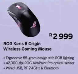 Computer Mania ROG Keris II Origin Wireless Gaming Mouse offer