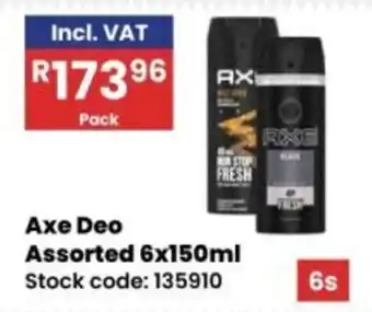 Africa Cash and Carry Axe Deo Assorted offer