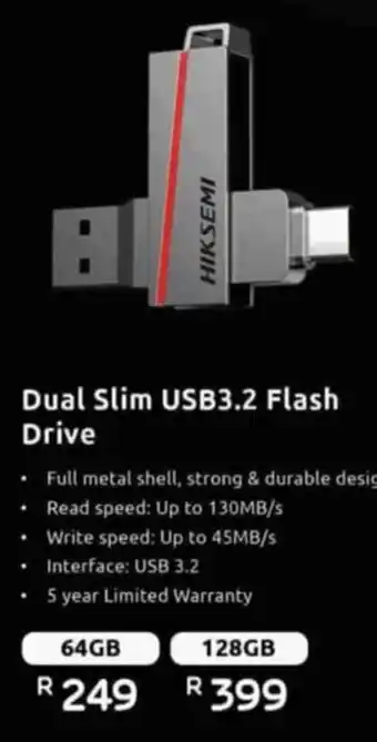 Computer Mania Dual Slim USB3.2 Flash Drive HIKSEMI offer