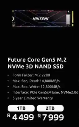 Computer Mania Future Core Gen5 M.2 NVMe 3D NAND SSD offer