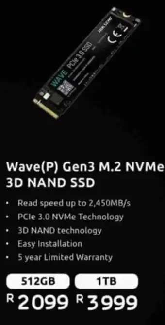Computer Mania Wave(P) Gen3 M.2 NVMe 3D NAND SSD offer