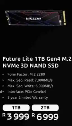 Computer Mania Future Lite 1TB Gen4 M.2 NVMe 3D NAND SSD offer
