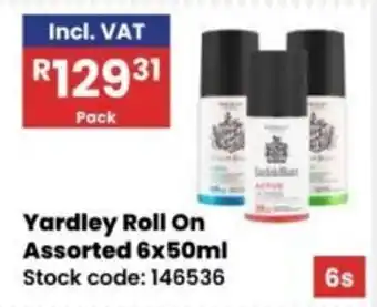 Africa Cash and Carry Yardley Roll On Assorted offer
