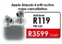 Chatz Connect Apple Airpods 4 with active noise cancellation offer