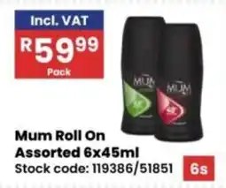 Africa Cash and Carry Mum Roll On Assorted offer