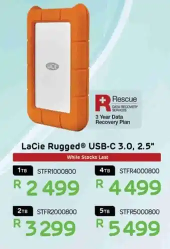 Computer Mania LaCie Rugged® USB-C 3.0, 2.5" offer