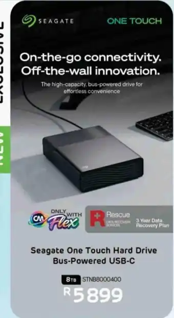 Computer Mania Seagate One Touch Hard Drive Bus-Powered USB-C offer