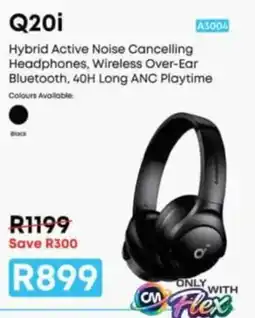 Computer Mania Soundcore Q20i Hybrid Active Noise Cancelling Headphones offer