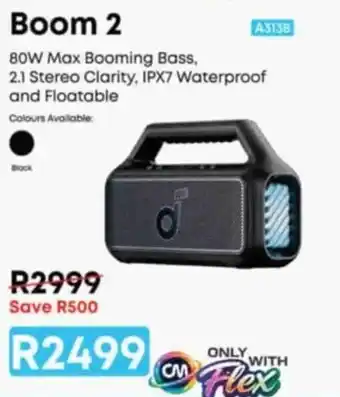 Computer Mania Soundcore Boom 2 80W Max Booming Bass offer