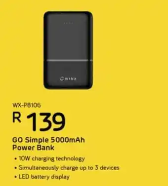 Computer Mania GO Simple 5000mAh Power Bank offer