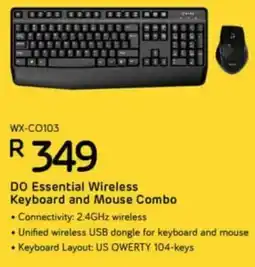 Computer Mania DO Essential Wireless Keyboard and Mouse Combo offer