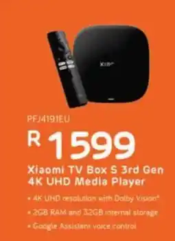 Computer Mania Xiaomi TV Box S 3rd Gen 4K UHD Media Player offer