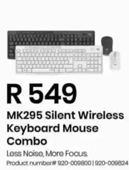 Computer Mania MK295 Silent Wireless Keyboard Mouse Combo offer