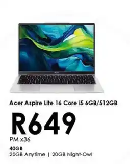 Chatz Connect Acer Aspire Lite 16 Core i5 offer