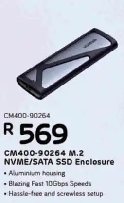 Computer Mania VORTEX CM400-90264 M.2 NVME/SATA SSD Enclosure offer