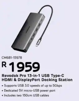 Computer Mania Revodok Pro 13-in-1 USB Type-C HDMI & DisplayPort Docking Station offer