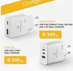 Computer Mania Vokano 45W GAN Compact Dual USB and USB-C PD Wall Charger offer
