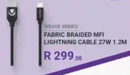 Computer Mania Volkano Weave Series Fabric Braided MFI Lightning Cable 27W offer