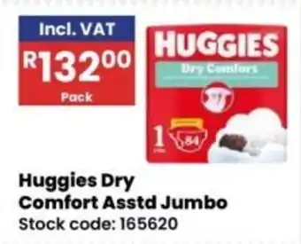 Africa Cash and Carry Huggies Dry Comfort Asstd Jumbo offer