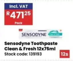 Africa Cash and Carry Sensodyne Toothpaste Clean & Fresh offer