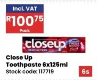Africa Cash and Carry Close Up Toothpaste offer