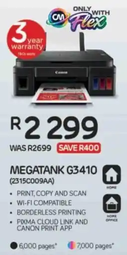 Computer Mania Canon Megatank G3410 offer
