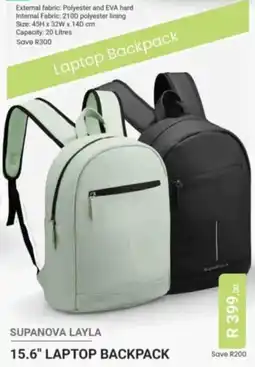 Computer Mania SUPANOVA LAYLA 15.6" LAPTOP BACKPACK offer