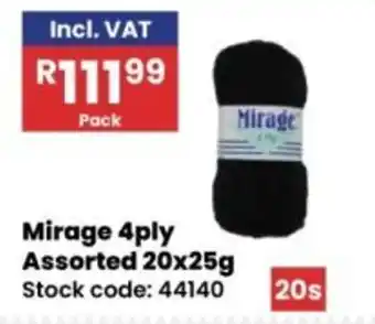 Africa Cash and Carry Mirage 4ply Assorted offer