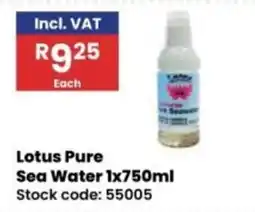 Africa Cash and Carry Lotus Pure Sea Water offer