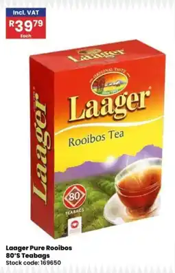 Africa Cash and Carry Laager Pure Rooibos 80'S Teabags offer