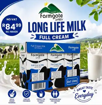 Africa Cash and Carry Farmgate Dairy Long Life Milk Full Cream offer