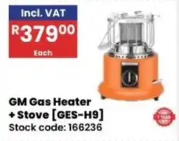 Africa Cash and Carry GM Gas Heater + Stove [GES-H9] offer