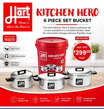 Africa Cash and Carry Hart Kitchen Hero 6 Piece Set Bucket offer