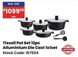 Africa Cash and Carry Tissoli Pot Set 12pc Aluminium Die Cast offer