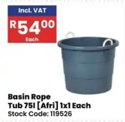 Africa Cash and Carry Basin Rope Tub 75l offer