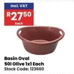 Africa Cash and Carry Basin Oval 50I Olive offer