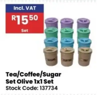 Africa Cash and Carry Tea/Coffee/Sugar Set Olive offer
