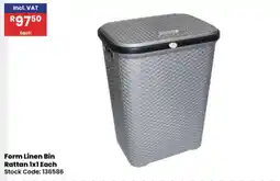 Africa Cash and Carry Form Linen Bin Rattan offer