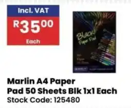 Africa Cash and Carry Marlin A4 Paper Pad 50 Sheets Blk 1x1 offer