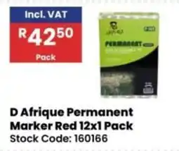 Africa Cash and Carry D Afrique Permanent Marker Red offer